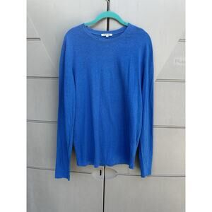 Cotton Citizen Classic Crew Neck Long Sleeve Tee Sz M Hemp Organic Cotton Cobalt